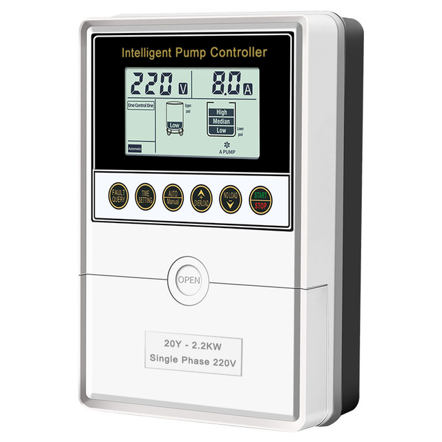 Panel de control de bomba de agua autom&aacute;tica monof&aacute;sica de 3 KW con temporizador